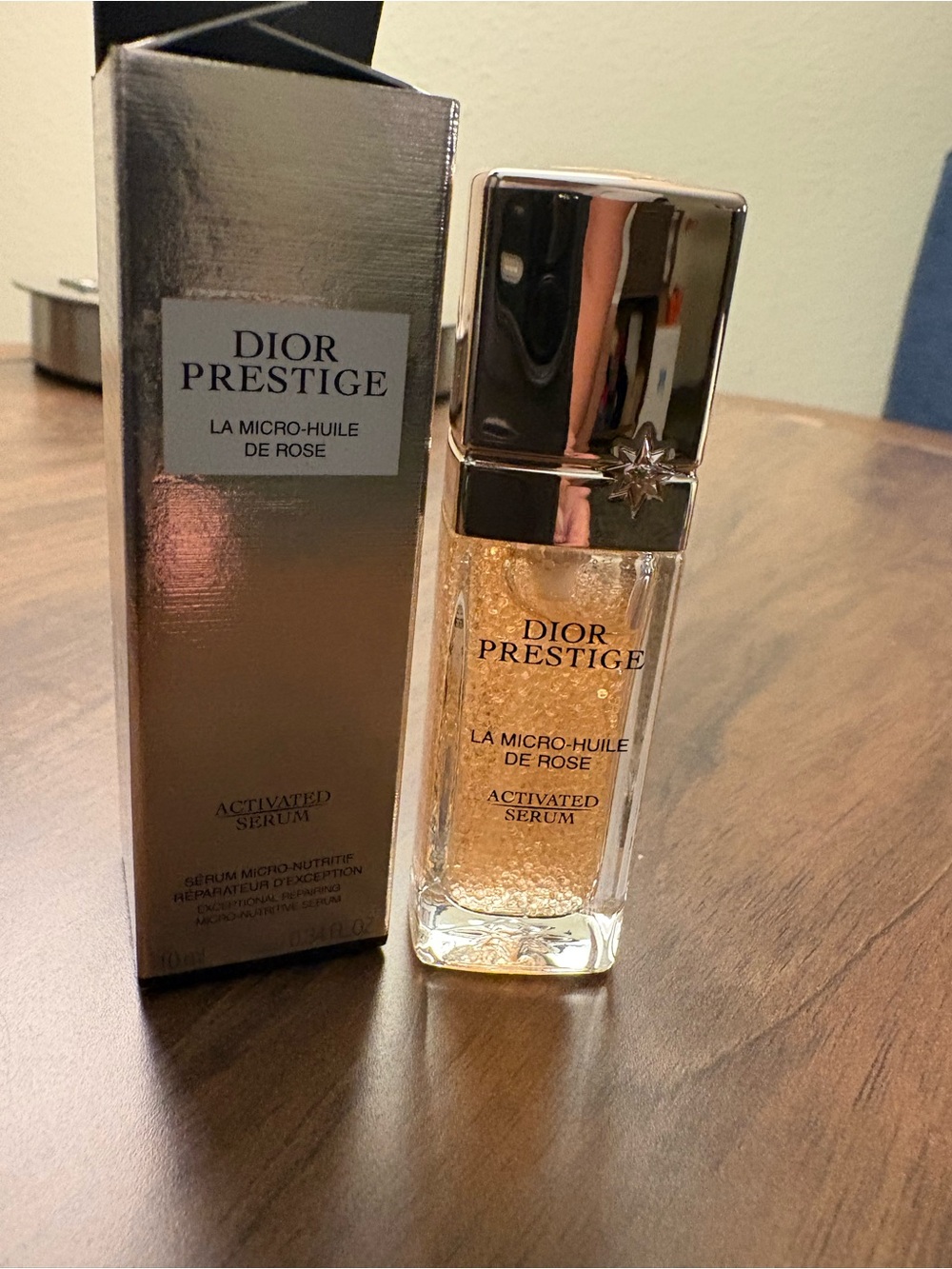 Dior Prestige La Micro-Huile de Rose Activated Serum — Gold and Silver